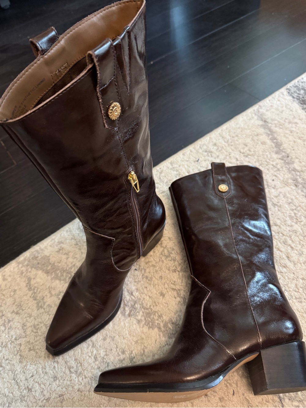 Dolce Vita Vern Chocolate Leather Boot + tote bag - Picture 8 of 16